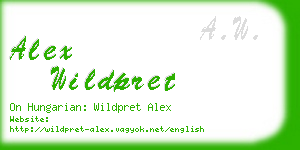 alex wildpret business card